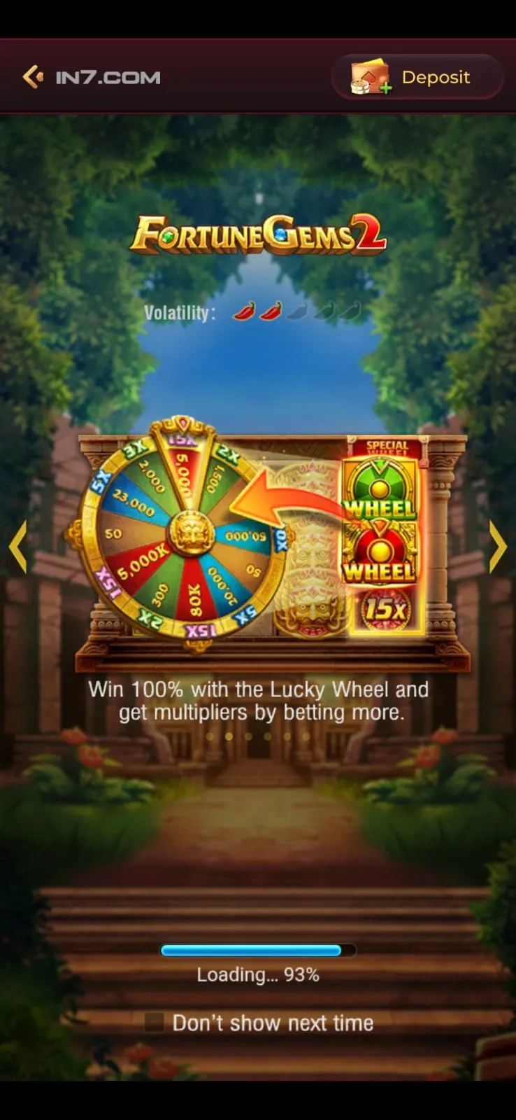 In7Game mobile gaming app banner showing online games